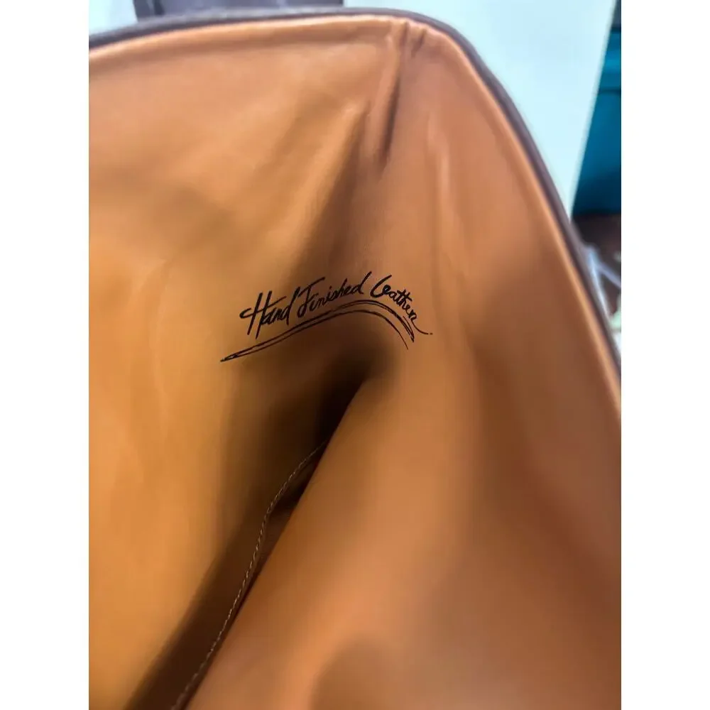 Franco Sarto Brown Leather Over The Knee Riding Boots 7.5M Wide Calf Battina